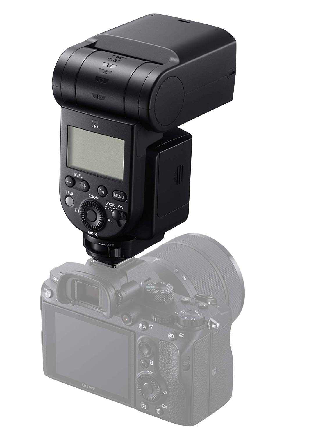 Sony External Flash with Wireless Radio Control Camera Flash, Black