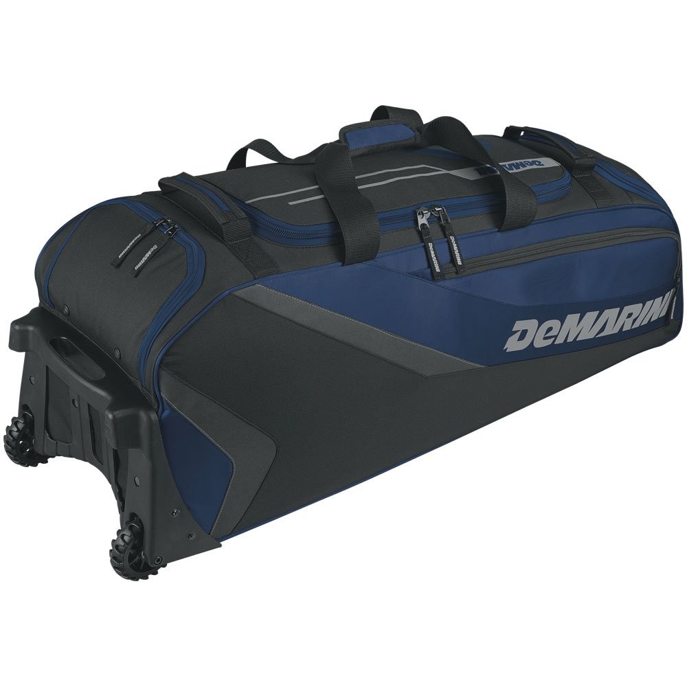 2019 DeMarini Grind Baseball/Softball Wheeled Bag, Navy Blue
