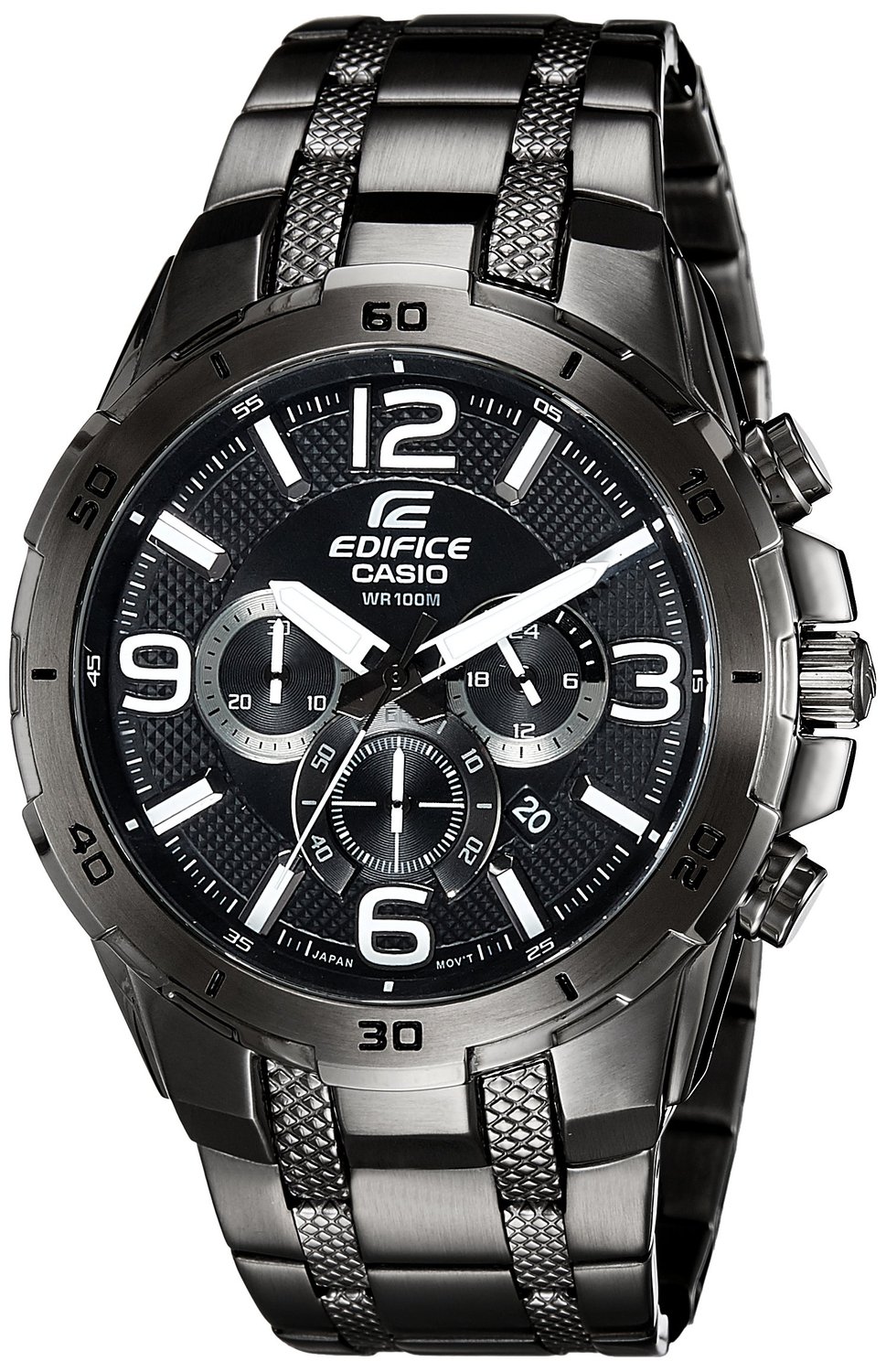 Casio Edifice WR 100m Chronograph Black Dial Black Men's Watch EFR538BK