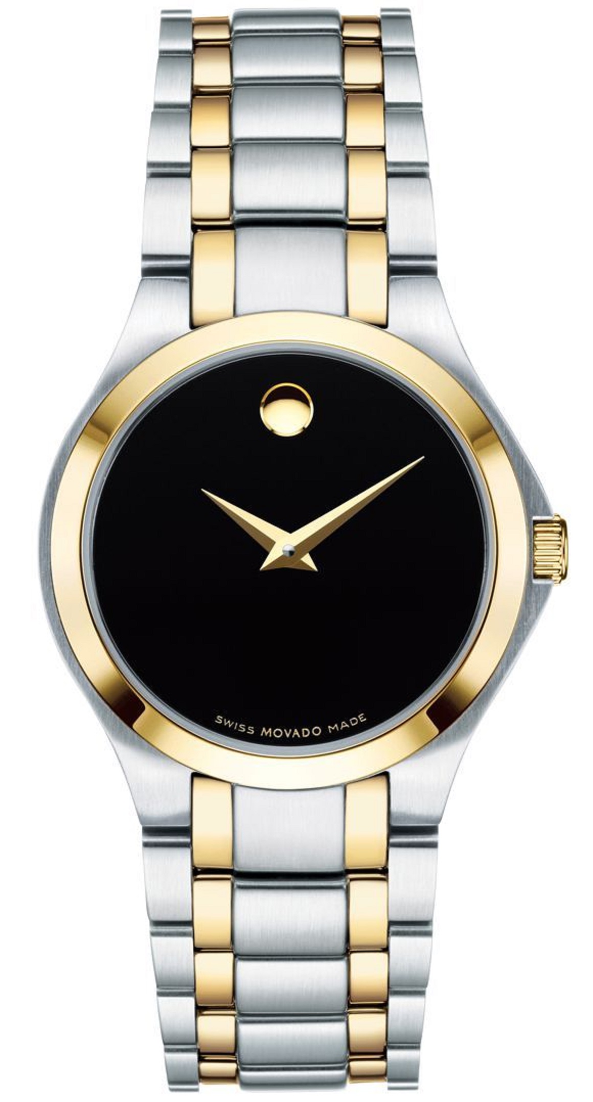 Movado Swiss Collection Pvd Black Dial Two Tone Bracelet Womens Watch 0606897 Sd 885997151504 Ebay 