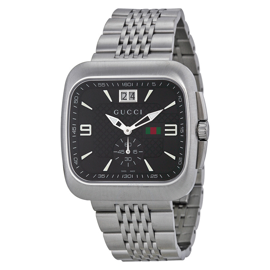 Gucci G-Coupe Square Swiss Black Dial 
