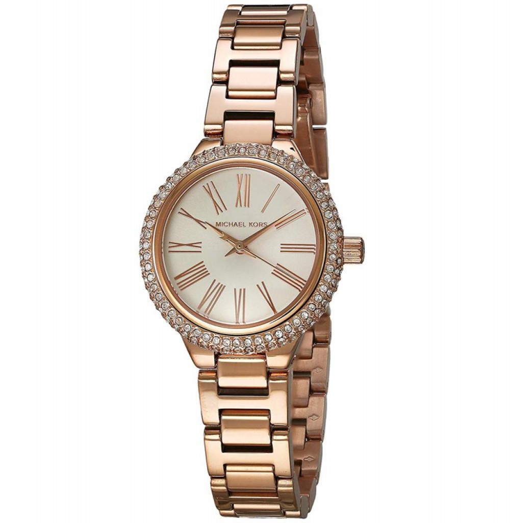 Michael Kors Taryn Crystals Rose Gold Tone White Dial Women's Watch ...
