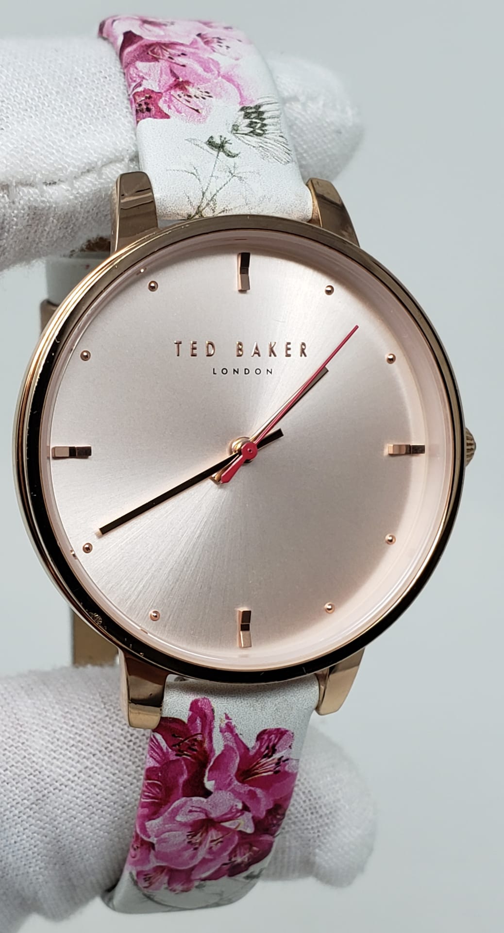 Ted Baker 36mm Rose Gold Dial Floral Leather Women
