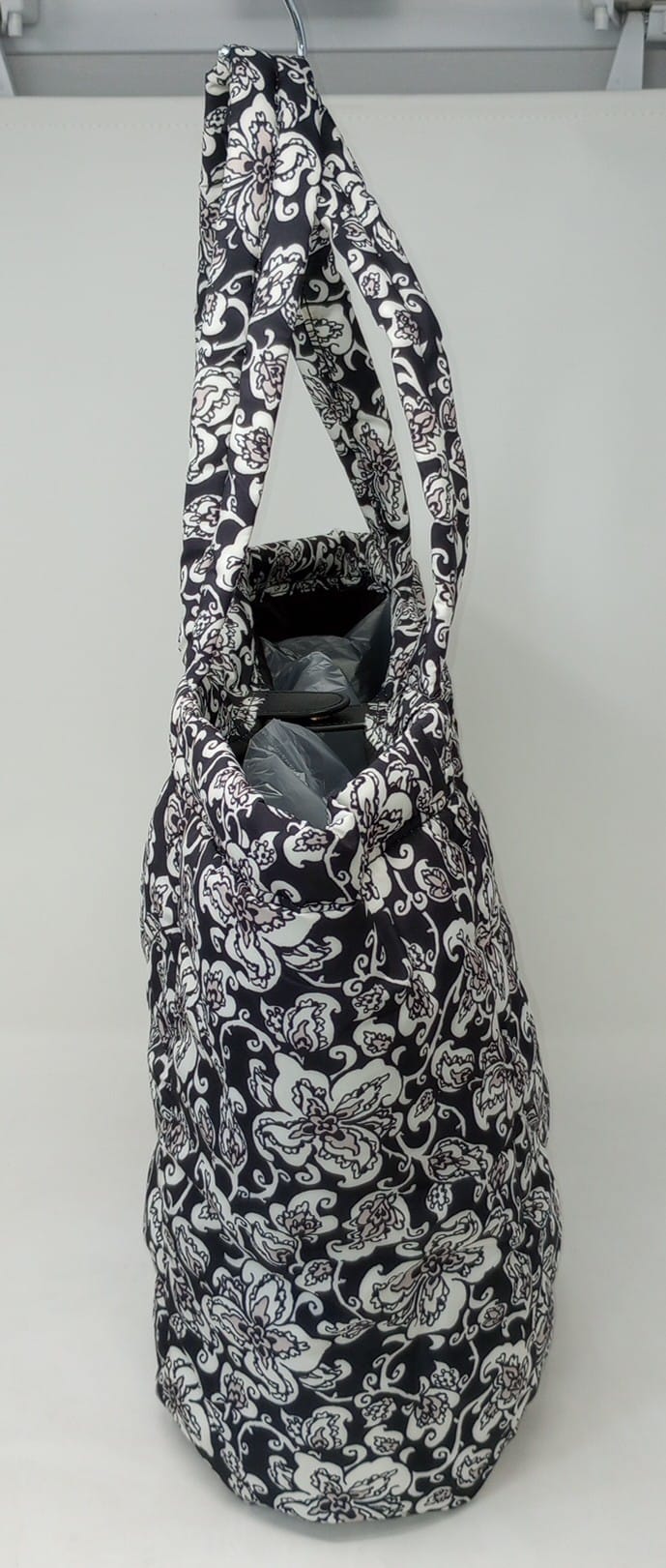 セール☆MARCJACOBS キルティング MINI TOTE Marc Jacobs Quilted Mini Paisley Nylon Black/White Tote Bag
