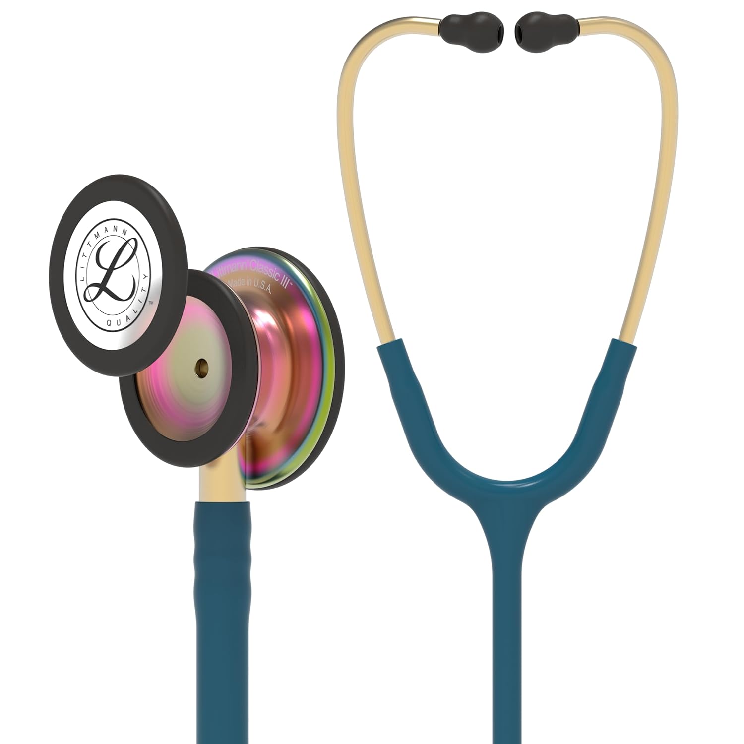 3M Littmann Stethoscope, CLASSIC III, Blue Tube, Brass Stem