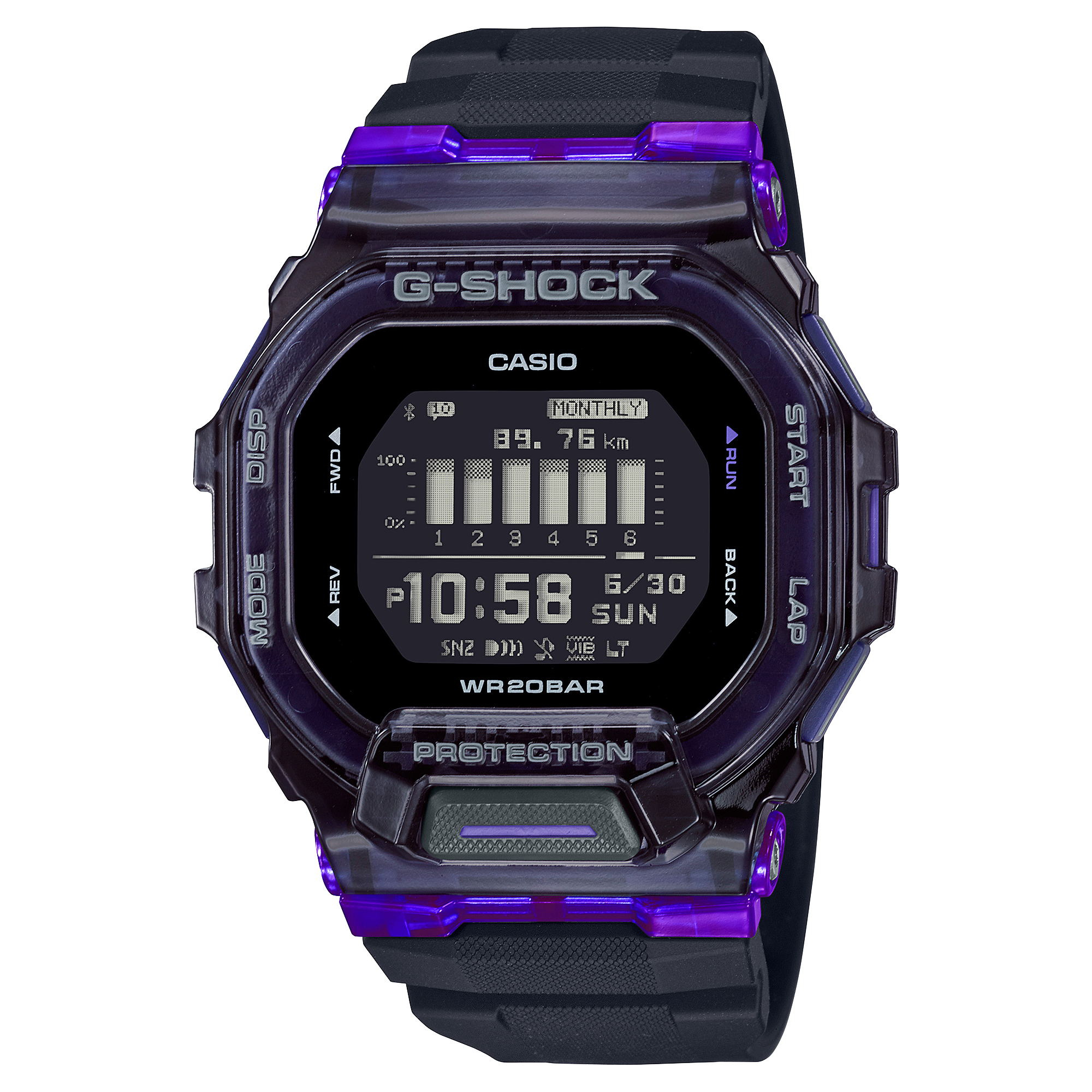 Casio G-Shock Move Bluetooth Transparent Purple Unisex Watch GBD